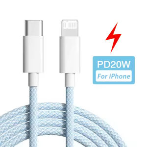 1M 2M PD 30W Braided Charger Cable Type c to iP for iPhone 16 30W Fast Charging Data Cable for iPhone 15 Pro Max C Cable
