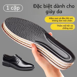 Miếng Lót Giày Da Thật Cho Nam Thoáng Khí Thấm Hút Chống Mùi Chống Đau Thoải Mái Khi Đứng Lâu Giày Bốt Cao Đến Đầu Gối
