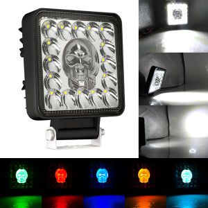 Đèn LED Làm Việc Hình Đầu Lâu Đèn Pha Led 12V 24V Nhiều Màu Đèn Tự Động Đèn Sương Mù Đèn Led Xe Máy Địa Hình Cho Thanh Đèn Xe Hơi