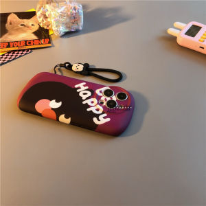 Cartoon Rabbit Expression Phone Case Silicone Frosted Full Cover Funny Design for  15 14Pro 13 Compatible with 15Promax 16 Models