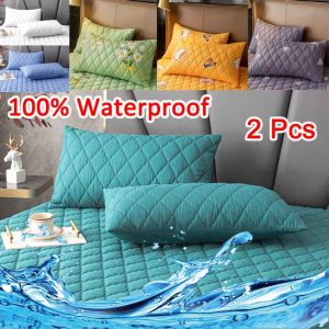 2 Pcs Waterproof Quilted Pillow Case Pillow Protector 20X30 Inches Sizes Bed Pillow Cover Envelope design