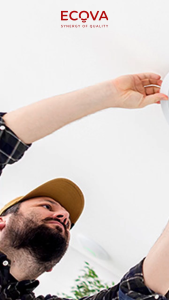 Ecova - Lampu Slim Downlight LED Kotak InBow (IB) | Cahaya Putih Natural Kuning | 6W 9W 12W 18W