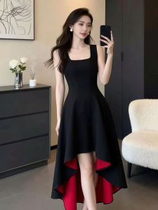 DANTING | Elegant Black Contrast Dress Autumn 2026