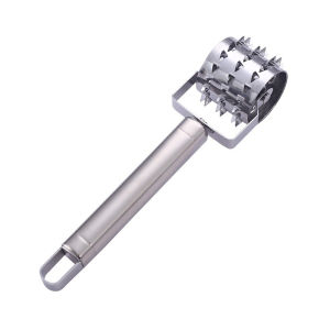 Stainless Steel Steak Meat Tenderizer Hammer Loose Meat Needle Punching Kitchen Tendon Breaker Meat Inserting Needle Roller