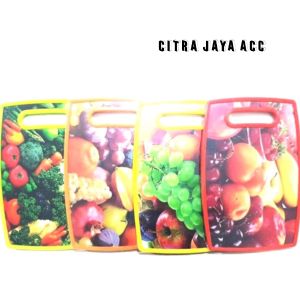 TALENAN PLASTIK MOTIF BUAH / CUTTING BOARD TEBAL MOTIF BUAH
