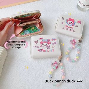 Portable Compact Large Capacity Melody Wallet Womens Style Integrated Design High Aesthetic Value Simple Cartoon Print Wallet