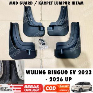 Mud Guard Wuling Binguo Ev 2023 2024 2025 2026 2027 Karpet Lumpur Hitam