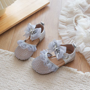 Mesh Princess Bow Beach Shoes for Girls Soft Sole