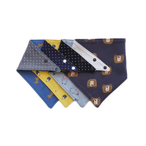 Pure Cotton Baby Bibs Triangle Scarf Waterproof Large Size for Children Toddler Feeding Smock Bibs Mom’s Care Brand