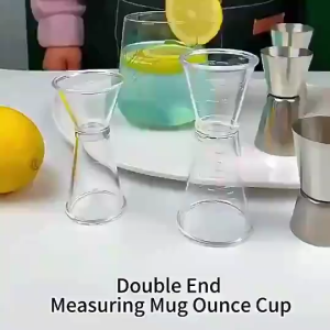 Acrylic Clear Double Jigger Measuring Cup 20/40cc counting cup 100ml/1000ml/2000ml for Milktea Measuring Pitcher