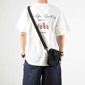 2024 New Retro Japanese Style Mens T-Shirt Short Sleeve Cotton Loose Fit Half Sleeve Summer Trendy Brand Breathable round Neck