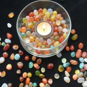 Colorful Pebbles for Garden Decor Vase Filler Decorative Colored Stones Pebble Home Decoration Flower Pot
