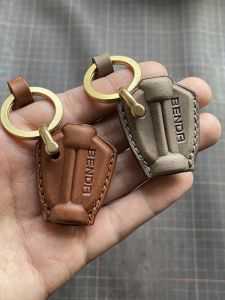 Handmade Leather Car Key Cover for BenDa Black Flag 500 700 Golden Girraffe 450 Grey Stone 300 Pure Leather Key Fob Holder