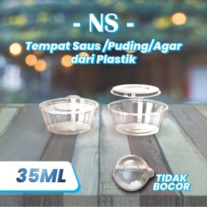 Isi 50 Pcs Cup Jelly Puding Mika Sambal Sauce Agar Pudding Belimbing Tutup Sambung 35ml 60ml 70ml 90ml 100ml