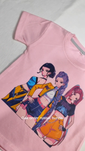 Code8 Baju Kaos Distro Anak Perempuan Karakter Kpop Demon Hunters Cewek Keren Umur 1 - 10 Tahun