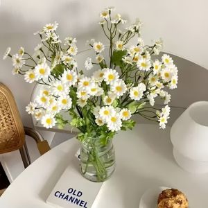 1PC Silk Daisy Flower Artificial Plants Chamomile Bouquet Home Decor Diy Supplies Wedding Party Garden Photo Props