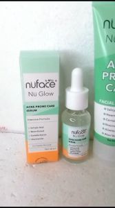 Paket Glowing Nuface 3in1 Penghilang Jerawat (Serum Toner Facial Wash)