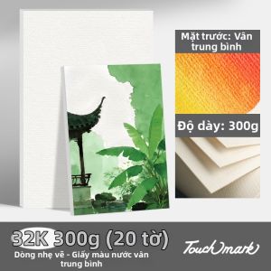 Touch Mark | Giấy Nước Màu Cho Sinh Viên Mỹ Thuật 300g Kích Thước A4