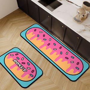 Kitchen Floor Mat Diatom Mud Absorbent Non-Slip Oil Resistant Long Strip Easy to Clean No Wash Entrance Door Mat Simple Quick Dry