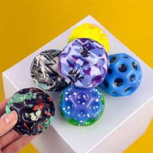 2Pcs Hole Ball Soft Anti Gravity Rubber Toy - Extreme High Bouncing Balls Outdoor Games Sport Anti Stress Bounce Ball