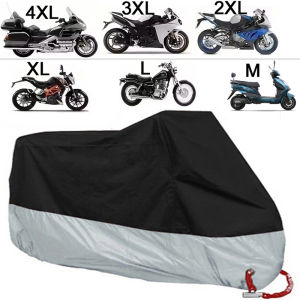 All Season Motorcycle Cover Orange Heavy Duty Sun Reflective Waterproof Dustproof UV Protection for Moto Scooter M to 4XL