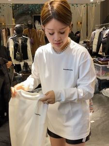 Loose Fit round Neck Long Sleeve T-Shirt Fashionable Letter Print Spring New Arrival Womens Casual Top Versatile Base Layer Shirt