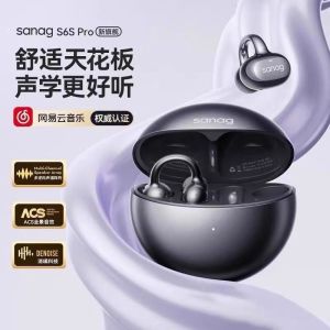 Sanag S6SPro Open Ear Clip Wireless Bluetooth Earphones for Sports And Running Noise Reduction Support Microphone And Wired Charging