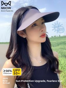 MiiOW | Cat Woman Seamless Sun Hat Summer New Style Empty Top Sunscreen Hat Cycling Anti-Uv Casual Versatile Sun Hat For Women