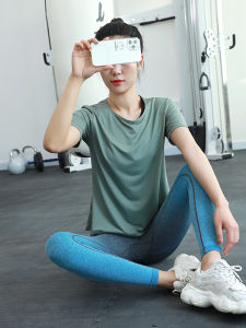 Quick Dry Womens Summer Thin Loose Half Sleeve T-Shirt Breathable round Neck Cover up for Running Fitness Yoga Sports Short Sleeve