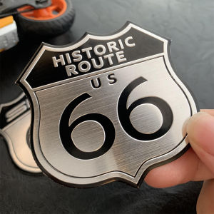 For Harley Harley Davidson Harley-Davidson 66 Motorcycle Reflective Alloy Metal Sticker Emblem Waterproof Motor Accessories Car Helmet Body Side Windshield Scratch Blocking Personalized Decorative Decal