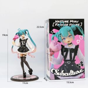 Bandai | New 19cm Hatsune Miku Figure Anime Collectible Models Decorative Decorations Children Birthday Christmas Kawaii GiftNew