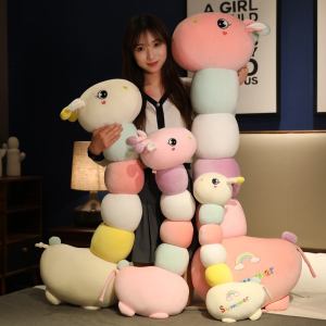 ZEEMIN Christmas 120cm Giant Size Summer Giraffe Plush Pillow Toys Large Animal Caterpillar Deer Cushion Stuffed Soft Dolls Girl Kids Gifts