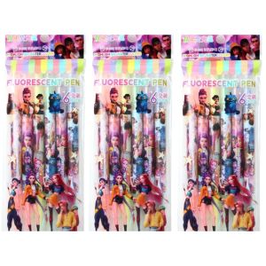 Bandai | Bộ Bút Dạ Quang Hai Đầu Chủ Đề Anime Girls Lumi Mila Zoi Hunters - Bút Đánh Dấu Hoạt Hình Dành Cho Học Sinh Quà Tặng Văn Phòng Phẩm Cao Cấp