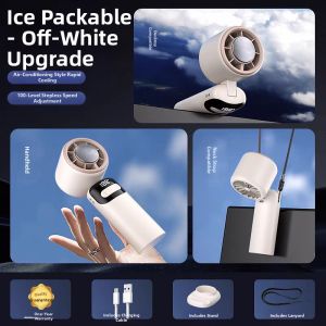 Portable Handheld Semiconductor Cooling Fan Mini Outdoor USB Rechargeable Quiet Electric Fan High Speed Cold Air for Summer