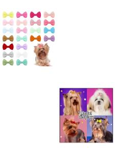 20pcs Random Dog Bows Pet Dog Hair Accessories Cute Dog Hair Bows Rubber Bands Pet Products Dog Accessories for Small Dogs
