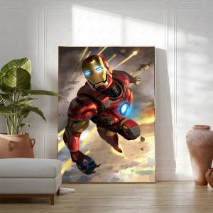 Bandai | Poster Phim Iron Man Decal Dán Tường Tự Dính Có Thể Tháo Rời Phong Cách Hiện Đại Tranh Nghệ Thuật Trang Trí Nhà Văn Phòng Phòng Khách Phòng Ăn