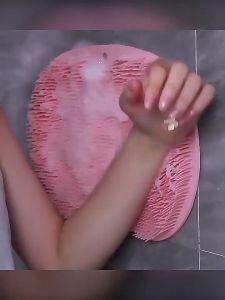 Tấm Chà Lưng Cọ Chân Tạo Bọt Silicon Hút Chân Không Dán Tường Massage Tiện Lợi / Miếng Silicon Chà LưngChà Chân Có Móc