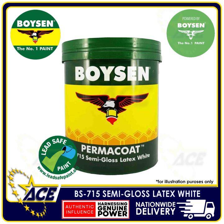 BOYSEN PERMACOAT SEMI-GLOSS LATEX WHITE B-715 16L