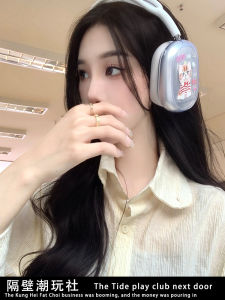 Cute Cat Design Silicone Case Full Coverage Headset Cover for Airpods Max Apple Overhead Style Soft Shell Digital Accessory