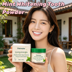Mint Teeth Whitening Powder Natural Stain Remover Remove Coffee Tea Smoke Stains Cool Fresh Breath Deep Clean Oral Care Powder
