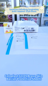 Coloplast 32105 (CP3210) Brava Skin Barrier Protective Sheets - 4" x 4" Box of 10 sheets