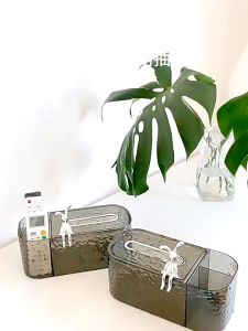 Hộp Đựng Giấy Trong Suốt Hình Thỏ Đa Năng Có Ngăn Đựng Remote Hộp Khăn Giấy Decor Phòng Khách Sang Trọng