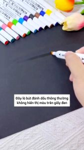 Bút Màu Acrylic Marker Vẽ Trên Mọi Chất Liệu Có Thể Vẽ Chồng Màu 12/24/36/48/60