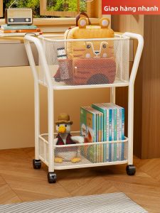 Student Books Storage Shelf Moveable with Wheels