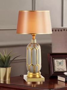 yishujia office | Luxurious Nordic Modern Minimalist Ceramic Table Lamp Dimmable