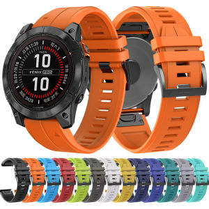 26mm 22mm Silicone Strap for Garmin Fenix 7 8 7X Pro 6/Epix Pro Gen2 47mm 51mm/Enduro/TACTIX/Forerunner 965 955/ Instinct 3 Band
