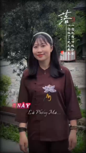 Đồ lam nữ đi lễ chùa chất linen cao cấp pháp phục đi chùa thêu sen chữ an kiểu mới cho phật tử D10