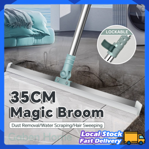 Silicone Magic Broom 35CM Floor Scraper 180° Degree Rotatable Ground Sweeping Bathroom Toilet Cleaning Broom Wiping Mop