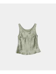 Chinese Style Pleated round Neck Vest Lightweight Summer New Arrival Simple Match Slimming Effect National Trend Womens Top