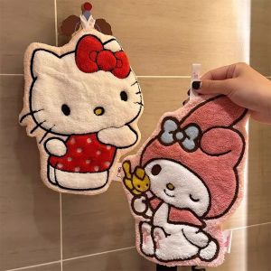 Khăn Lau Tay Hello Kitty Dày Siêu Thấm Hút Treo Trong Nhà Bếp Phòng Tắm Phòng Tắm Chất Liệu Cotton Mềm Mại Dễ Giặt